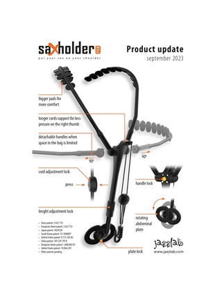 CORREIA SAXOFONE JAZZLAB SAXHOLDER XL | Casa Abreu - Loja de Instrumentos Musicais