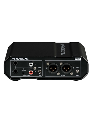 DI BOX PASSIVE 2CH PROEL D20P | Casa Abreu - Loja de Instrumentos Musicais