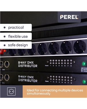TOMADA ELÉTRICA C/8 SAÍDAS PEREL EBP08PDU-G | Casa Abreu - Loja de Instrumentos Musicais