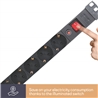 TOMADA ELÉTRICA C/8 SAÍDAS PEREL EBP08PDU-G | Casa Abreu - Loja de Instrumentos Musicais