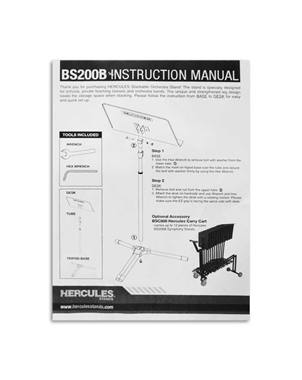 ESTANTE ORQUESTRA HERCULES BS200B PLUS | Casa Abreu - Loja de Instrumentos Musicais