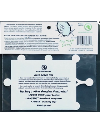 SLUG PERCUSSION Double Kick Armourphragm Batter Badge | Casa Abreu - Loja de Instrumentos Musicais