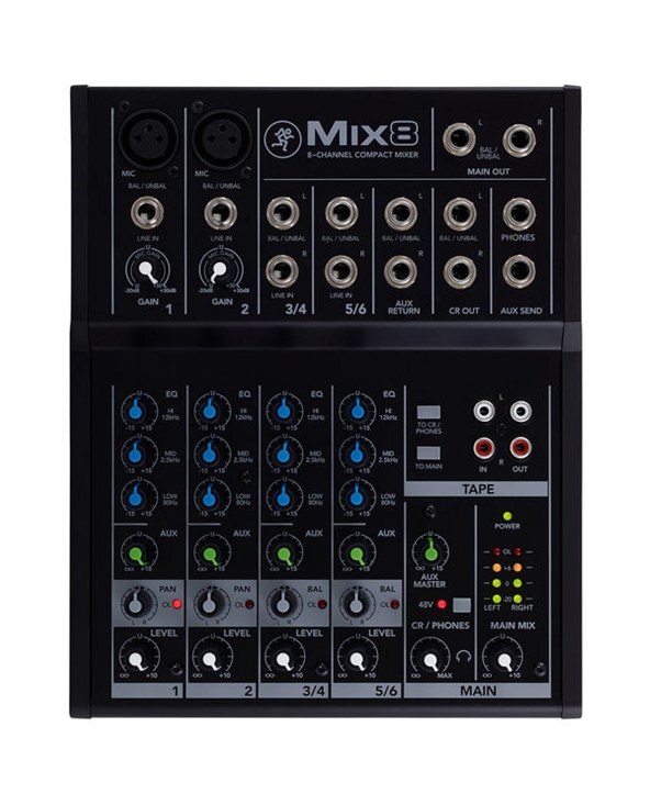 MESA MISTURA MACKIE MIX8 | Casa Abreu - Loja de Instrumentos Musicais